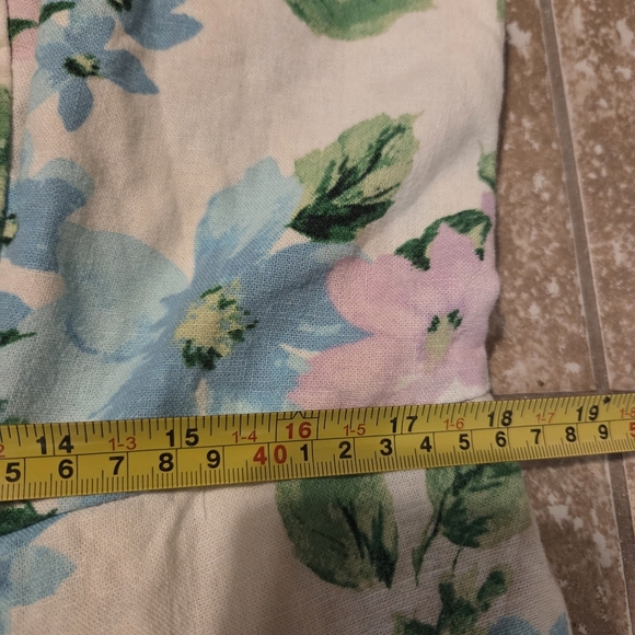 OLD NAVY Womens Fit & Flare White Floral Linen-Blend Midi Dress  Size XL - Picture 8 of 9